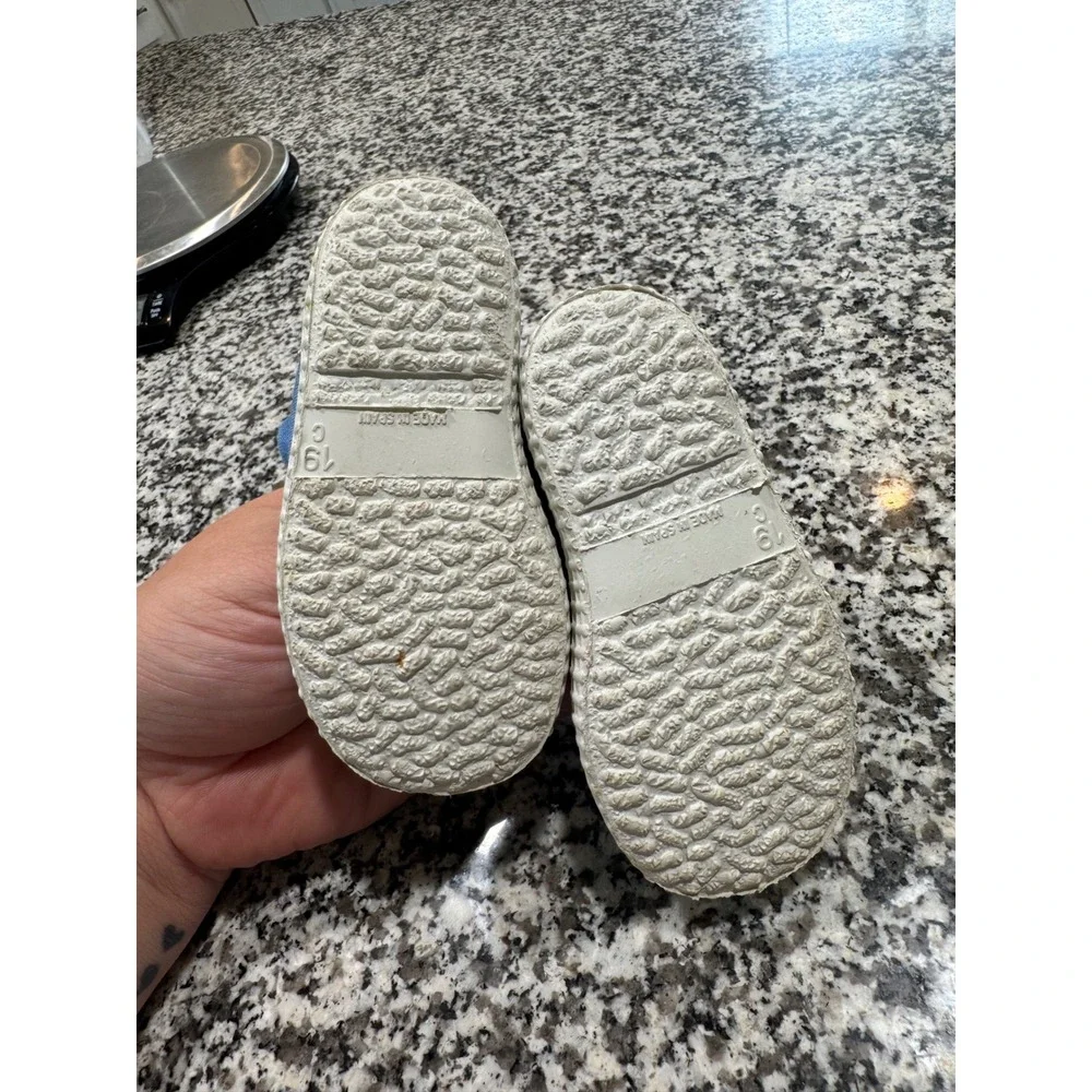 Cienta‎ Mary Jane Shoes Kids Size 19 | 3.5 Blue Canvas Hook Loop Cottagecore